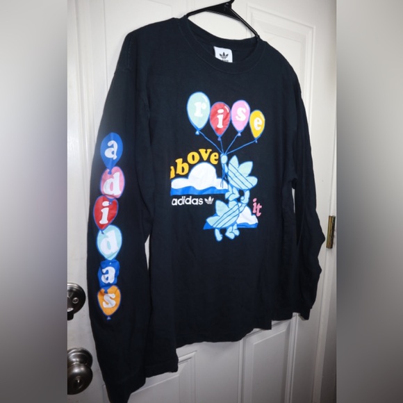 ADIDAS ORIGINALS RISE ABOVE IT TREFOIL TEE SHIRT SIZE MEDIUM - Picture 2 of 3